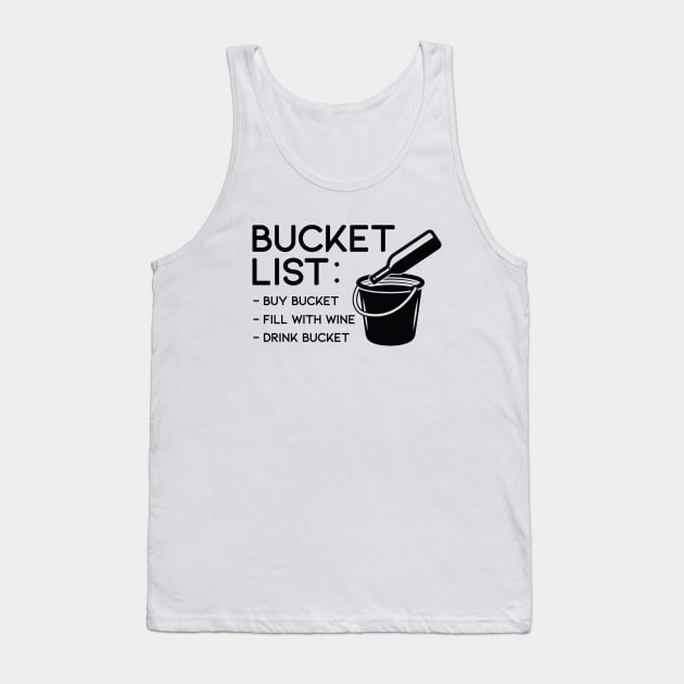 Bucket List Wine Tank Top by LuckyFoxDesigns